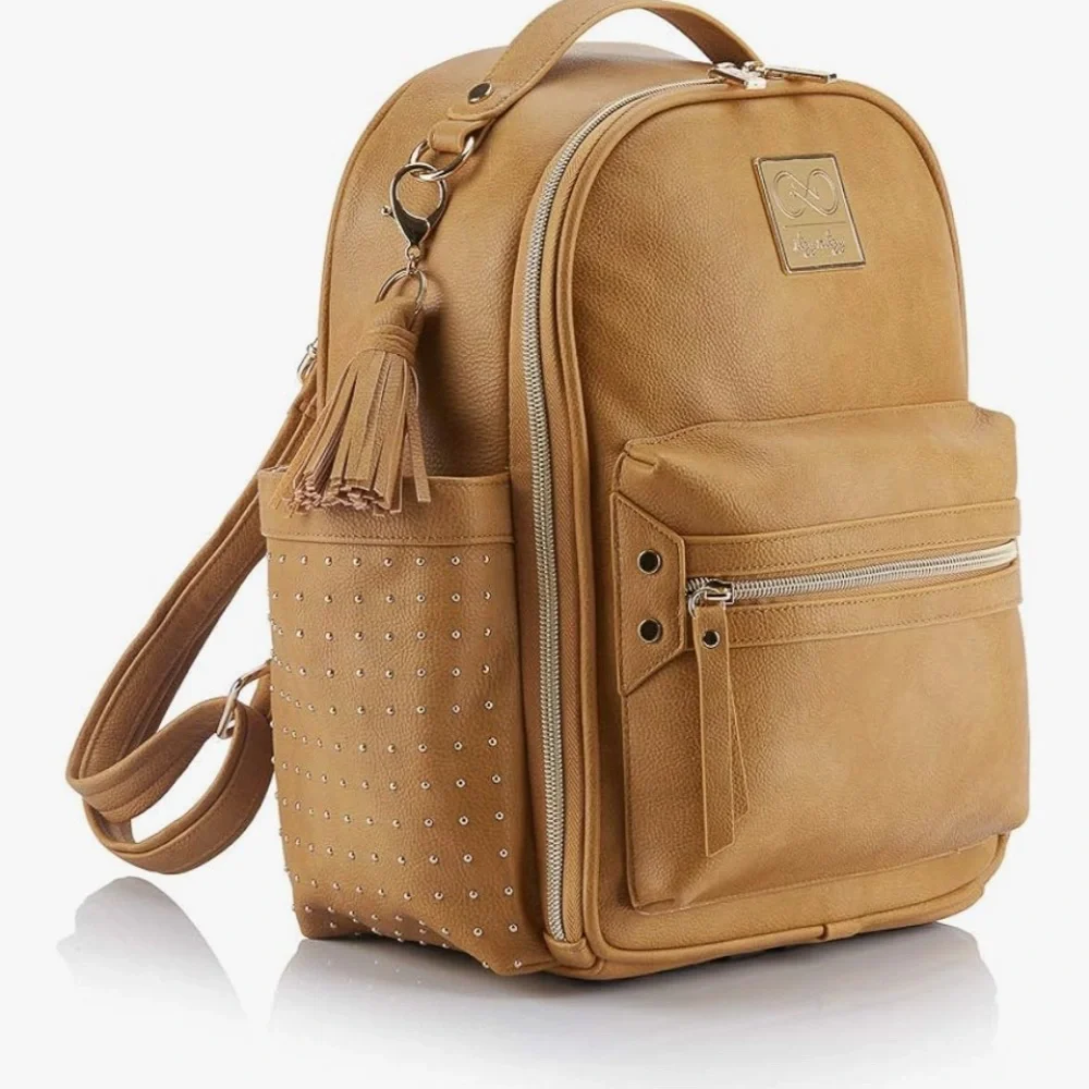 Tan Studded Backpack - Picture 2 of 2